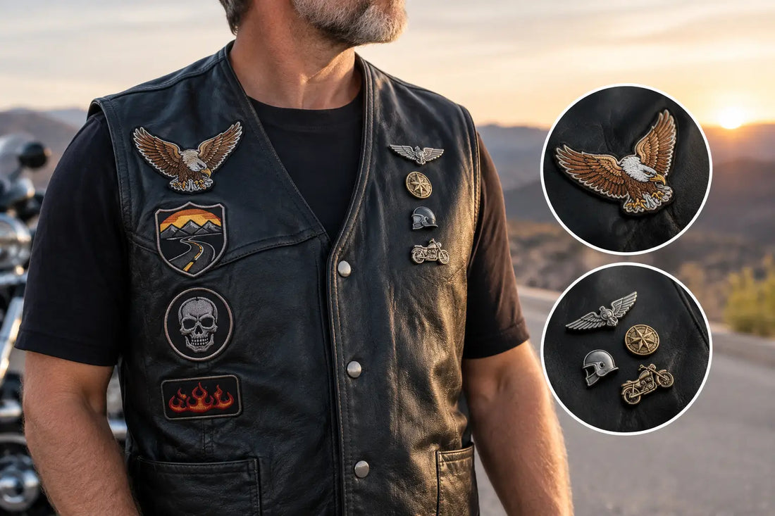 Biker Vest Patches vs Pins for Every Road