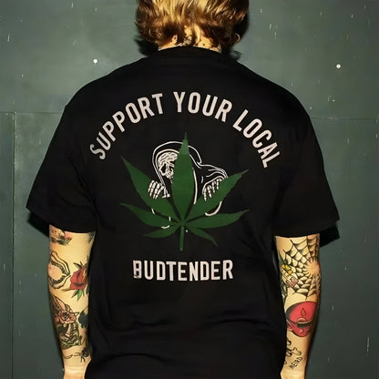 Style and Fashion Graphic Cotton T-shirt For Biker