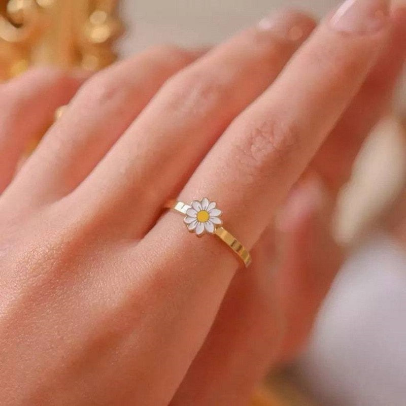 Fidget Spinner Rotatable Ring For Women - 