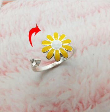 Fidget Spinner Rotatable Ring For Women - 