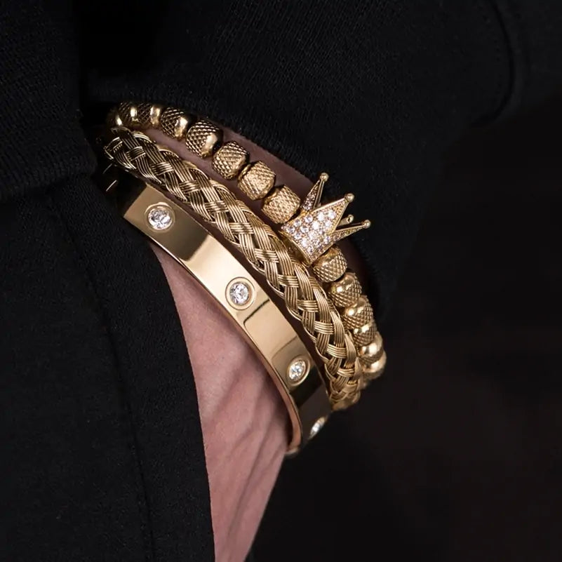 Roman Royal Charm Men Bracelets Stainless Steel - 