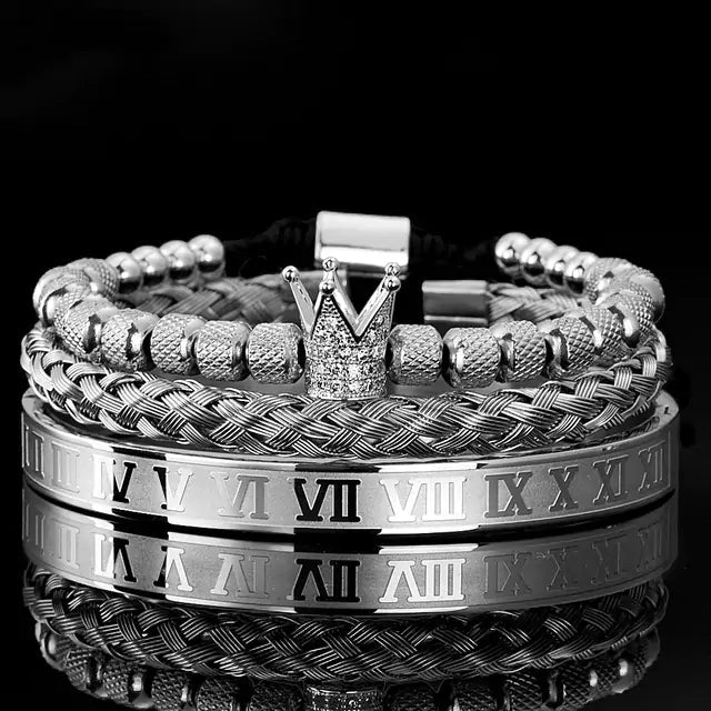 Roman Royal Charm Men Bracelets Stainless Steel - 