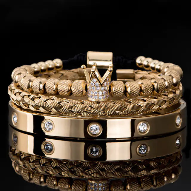 Roman Royal Charm Men Bracelets Stainless Steel - 