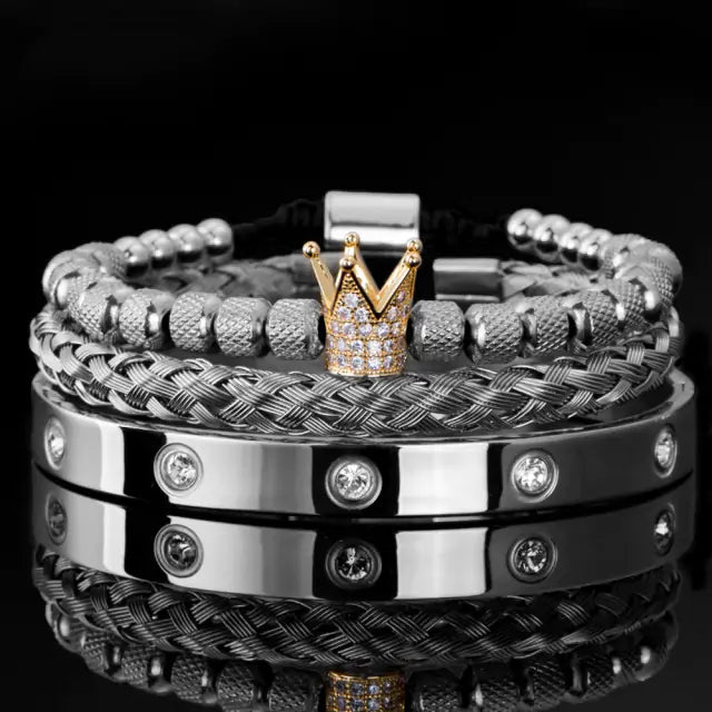Roman Royal Charm Men Bracelets Stainless Steel - 