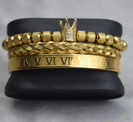Roman Royal Charm Men Bracelets Stainless Steel - 