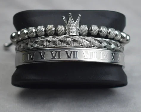 Roman Royal Charm Men Bracelets Stainless Steel - 