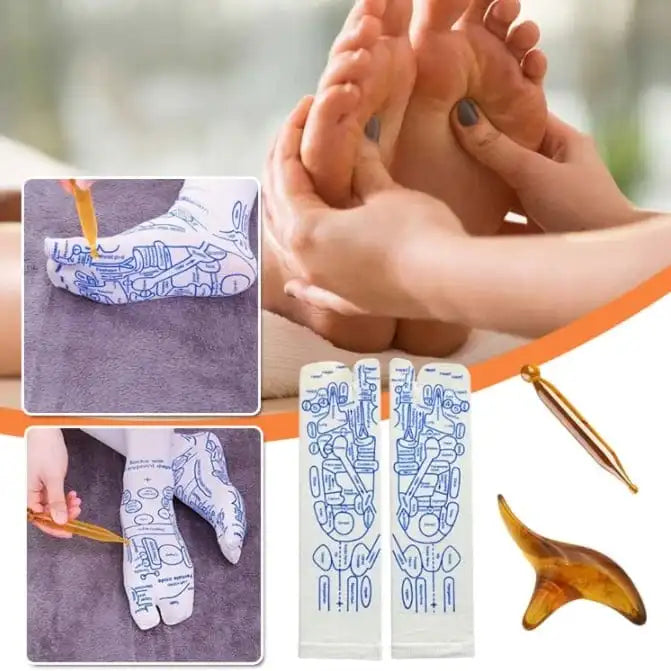 Reflexology Socks With Massage Trigger Tool - 