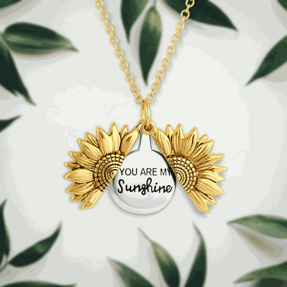 Sunshine in My Heart – Sunflower Pendant Necklace - 