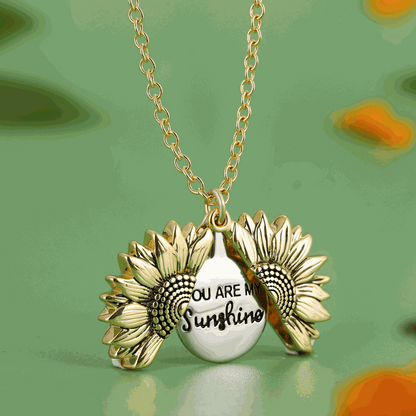 Sunshine in My Heart – Sunflower Pendant Necklace - 