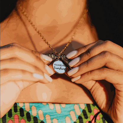 Sunshine in My Heart – Sunflower Pendant Necklace - 
