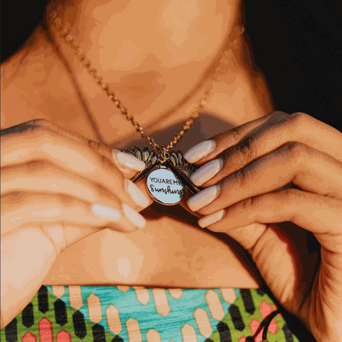 Sunshine in My Heart – Sunflower Pendant Necklace - 