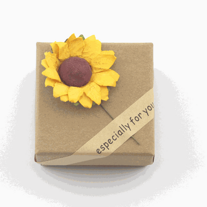Sunshine in My Heart – Sunflower Pendant Necklace - 