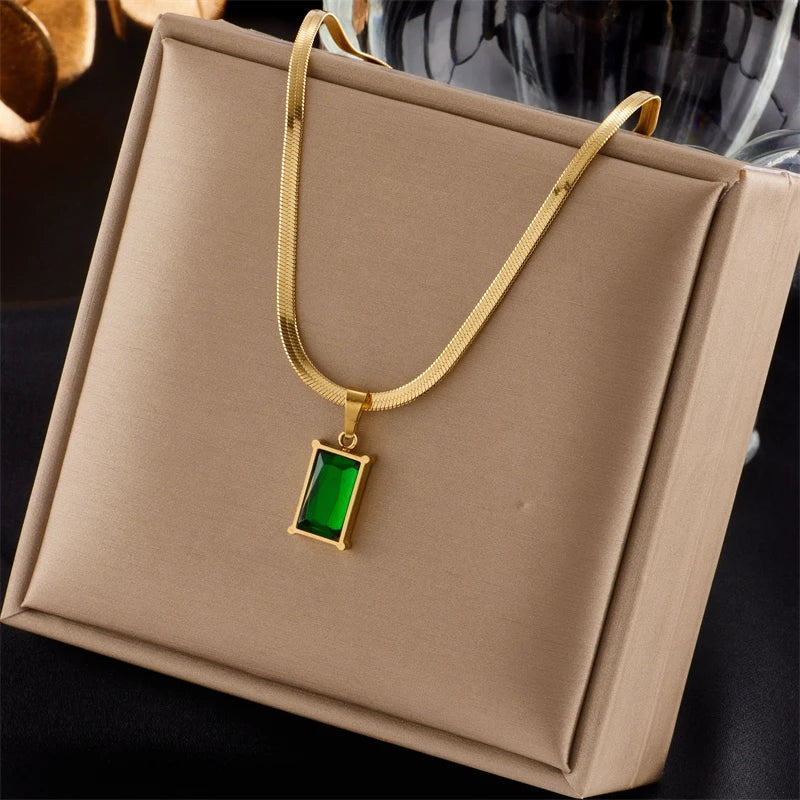 316L Stainless Steel Gold Color Crystal Necklace for Women Punk Street Trend Snake Chain Choker Girls Jewelry Gifts  316L Stainless Steel Gold Color Crystal Necklace for Women Punk Street Trend Snake Chain Choker Girls Jewelry Gifts    qykyai-sq.myshopify.com