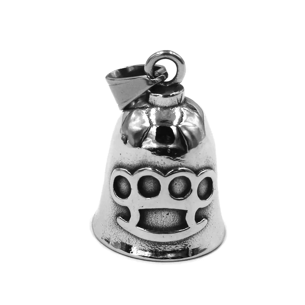 Live to Ride Eagle Wings Jesus Cross Biker Bell Pendant Stainless Steel Knuckles Heart Peace Sign Rose Eye Bell Christmas Gift