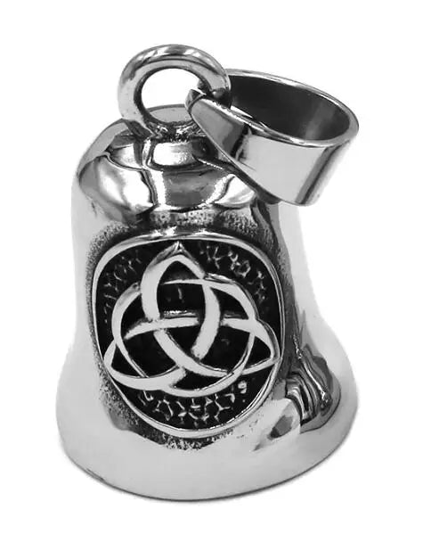 Fashion Eagle Wing Motorcycle Rider Bell Pendant Stainless Steel Route 66 Norse Viking Cross Rose Skull Bell Christmas Gift