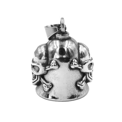 Live to Ride Eagle Wings Jesus Cross Biker Bell Pendant Stainless Steel Knuckles Heart Peace Sign Rose Eye Bell Christmas Gift