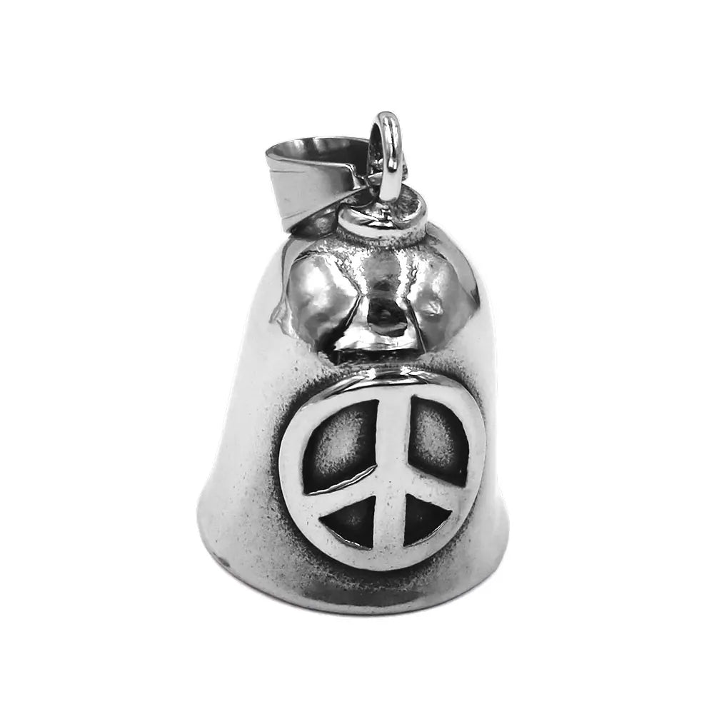 Live to Ride Eagle Wings Jesus Cross Biker Bell Pendant Stainless Steel Knuckles Heart Peace Sign Rose Eye Bell Christmas Gift