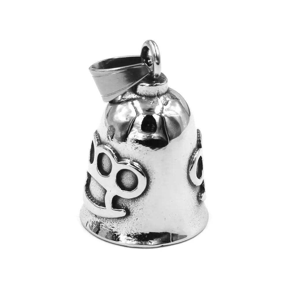 Live to Ride Eagle Wings Jesus Cross Biker Bell Pendant Stainless Steel Knuckles Heart Peace Sign Rose Eye Bell Christmas Gift