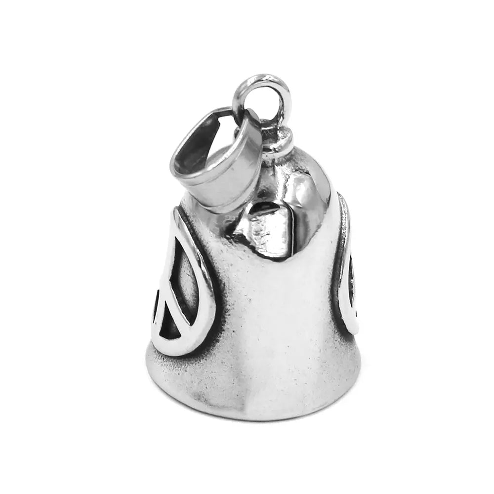 Live to Ride Eagle Wings Jesus Cross Biker Bell Pendant Stainless Steel Knuckles Heart Peace Sign Rose Eye Bell Christmas Gift