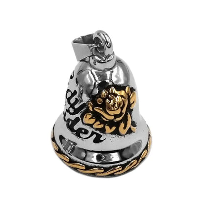 Fashion Eagle Wing Motorcycle Rider Bell Pendant Stainless Steel Route 66 Norse Viking Cross Rose Skull Bell Christmas Gift