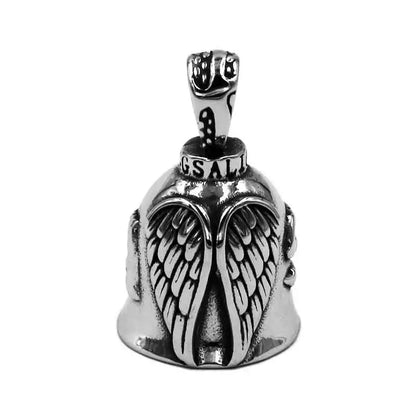 Fashion Eagle Wing Motorcycle Rider Bell Pendant Stainless Steel Route 66 Norse Viking Cross Rose Skull Bell Christmas Gift
