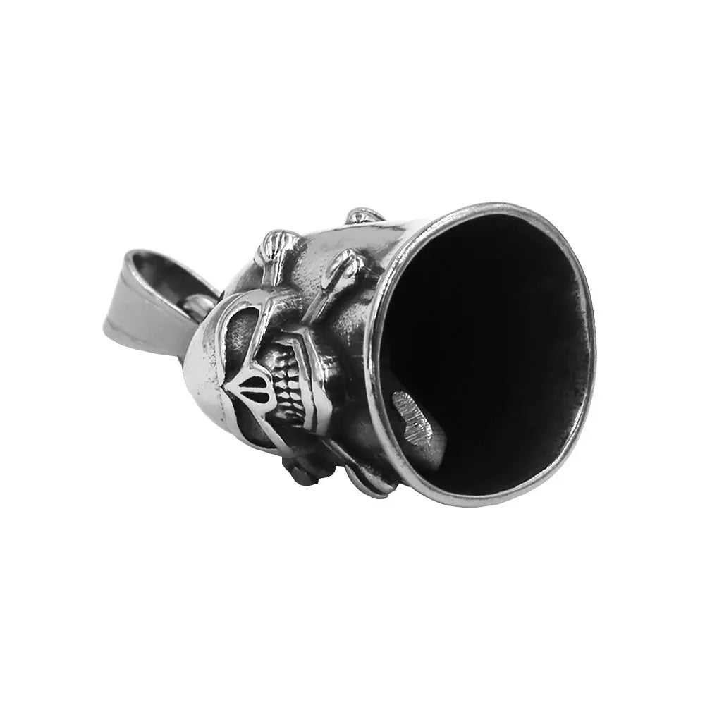 Live to Ride Eagle Wings Jesus Cross Biker Bell Pendant Stainless Steel Knuckles Heart Peace Sign Rose Eye Bell Christmas Gift