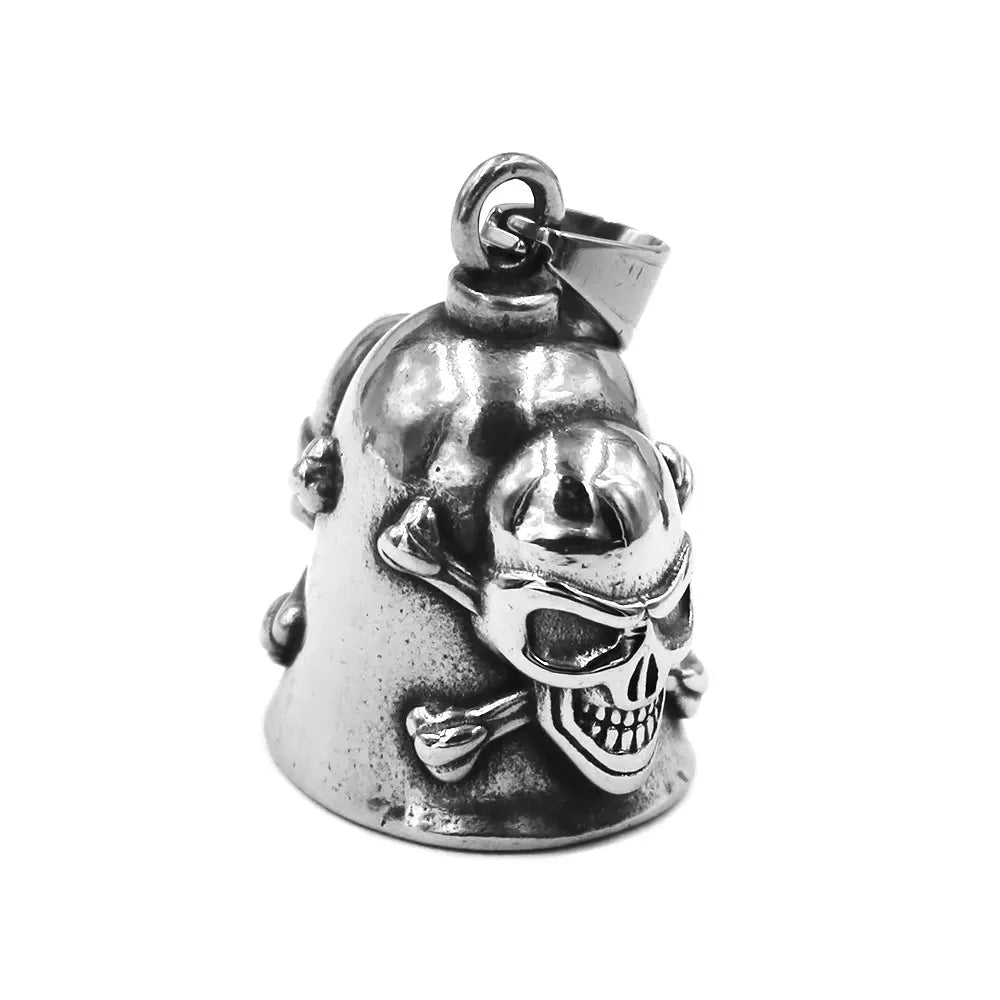 Live to Ride Eagle Wings Jesus Cross Biker Bell Pendant Stainless Steel Knuckles Heart Peace Sign Rose Eye Bell Christmas Gift