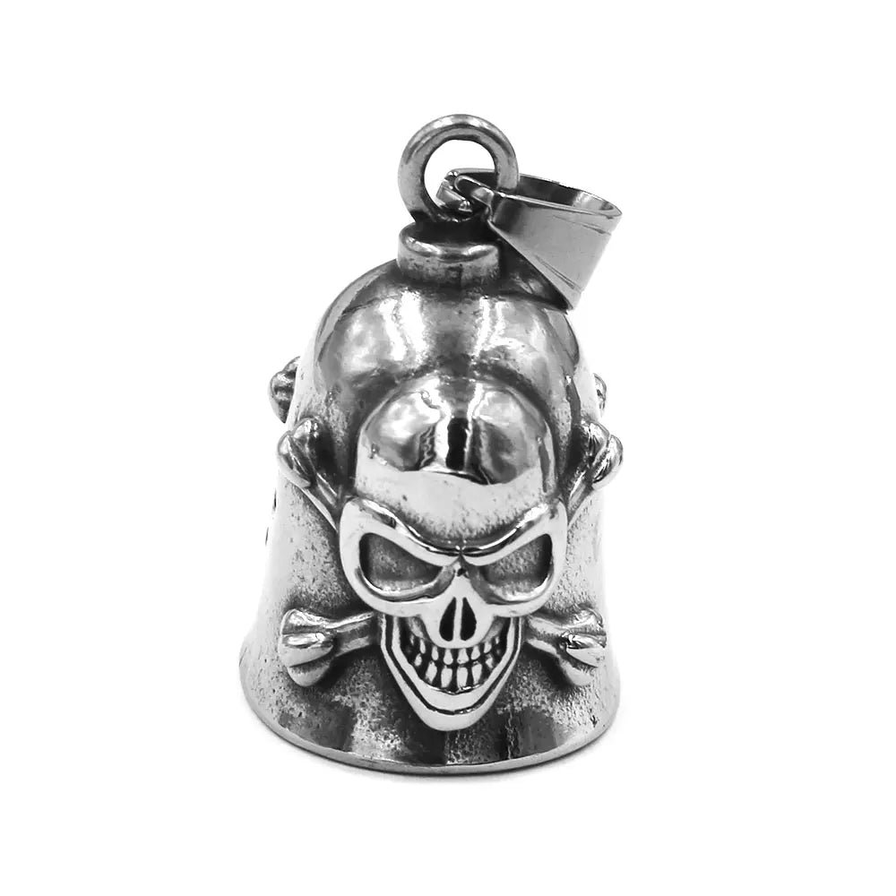 Live to Ride Eagle Wings Jesus Cross Biker Bell Pendant Stainless Steel Knuckles Heart Peace Sign Rose Eye Bell Christmas Gift