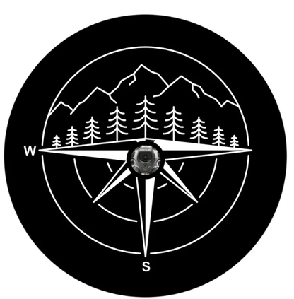 Mountains & Compass Spare Tire Cover
