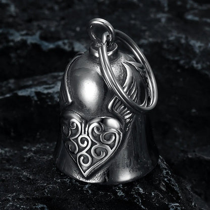 Lucky Bell Pendant Heart Wing Motorcycle Bell Motorcycle Bell Pendant Motorcycle Riding Guardiann Bell Jewelry Accessorie