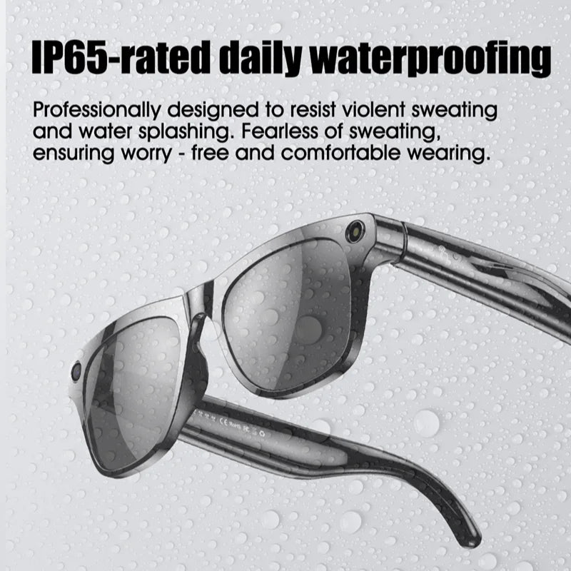 4K AI Smart Photochromic Glasses Multifunction Camera Bluetooth Call Voice Assistant Music Player Translate Glasses For Xiaomi