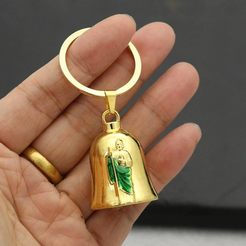 Fashion Angel Wings Motorcycle Bell Pendant Punk Rock Men's Riding Party Amulet Exorcism Jewelry