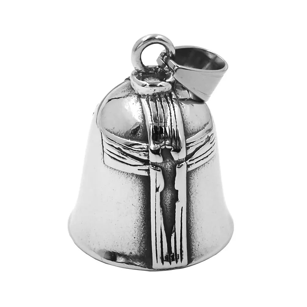 Fashion Eagle Wing Motorcycle Rider Bell Pendant Stainless Steel Route 66 Norse Viking Cross Rose Skull Bell Christmas Gift