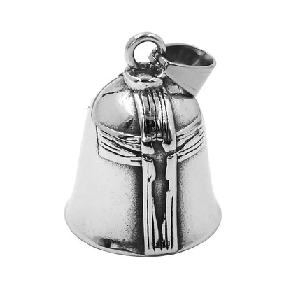 Fashion Eagle Wing Motorcycle Rider Bell Pendant Stainless Steel Route 66 Norse Viking Cross Rose Skull Bell Christmas Gift