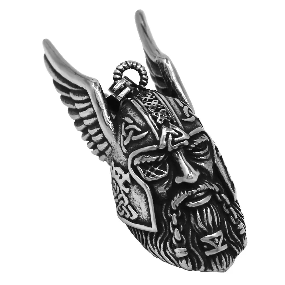 Eagle Biker Cross Jesus Bell Pendant Stainless Steel Norse Viking Warrior Spartacus Helmet Rose Lady Rider Saint Mary Jewelry
