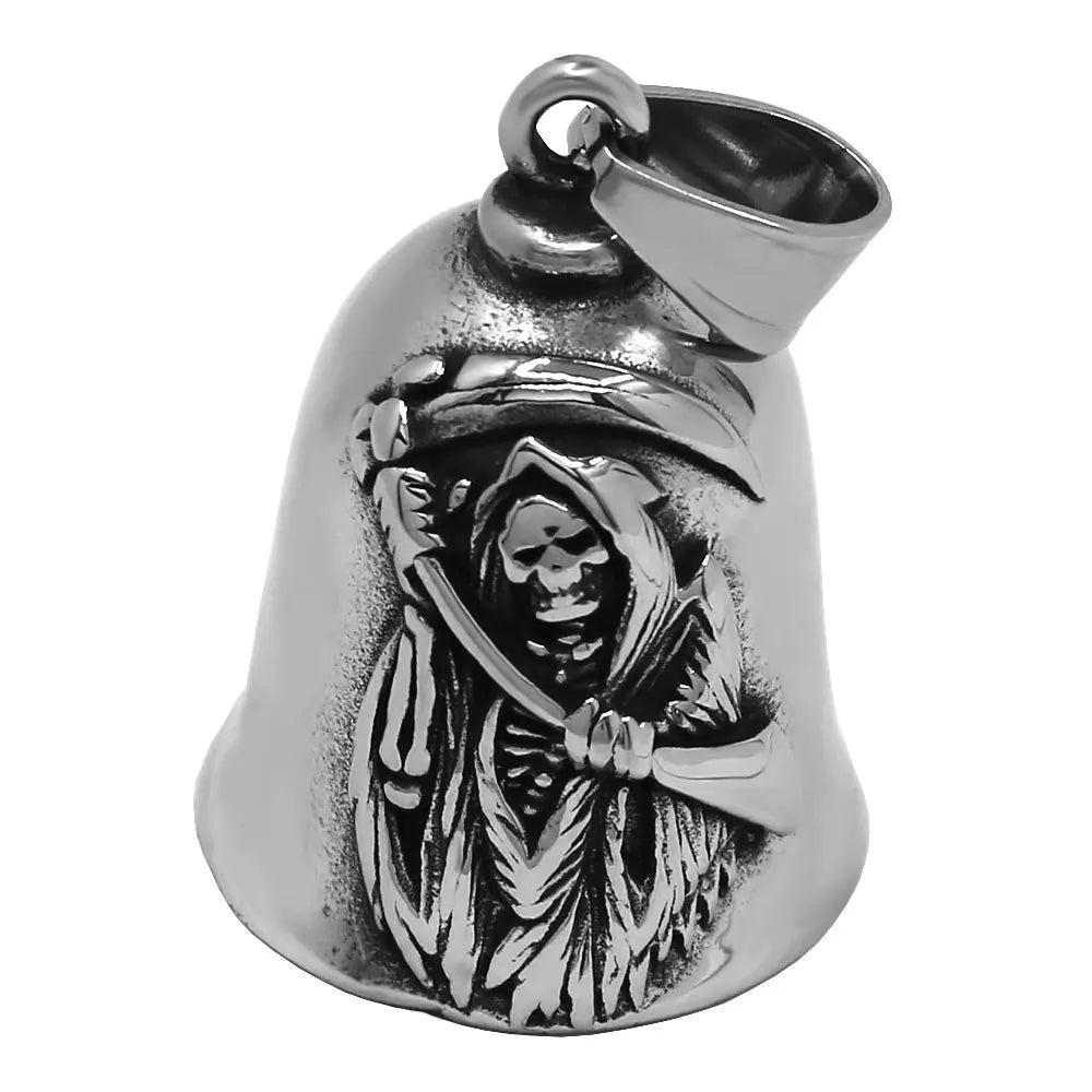 Eagle Biker Cross Jesus Bell Pendant Stainless Steel Norse Viking Warrior Spartacus Helmet Rose Lady Rider Saint Mary Jewelry