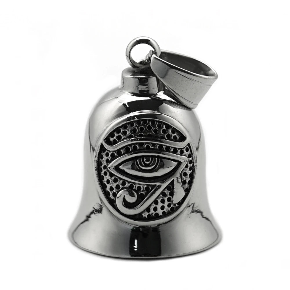 Fashion Eagle Wing Motorcycle Rider Bell Pendant Stainless Steel Route 66 Norse Viking Cross Rose Skull Bell Christmas Gift