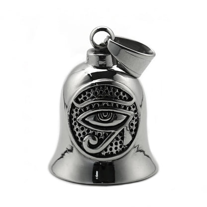 Fashion Eagle Wing Motorcycle Rider Bell Pendant Stainless Steel Route 66 Norse Viking Cross Rose Skull Bell Christmas Gift