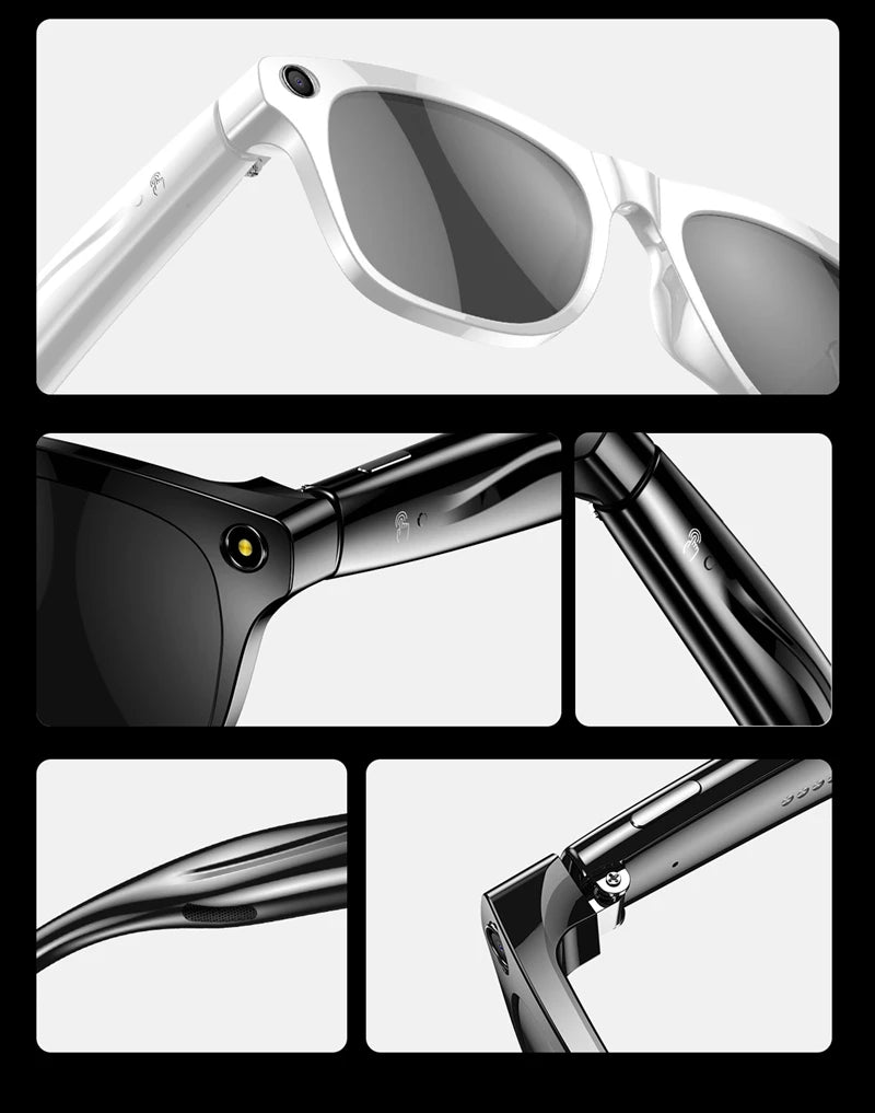 4K AI Smart Photochromic Glasses Multifunction Camera Bluetooth Call Voice Assistant Music Player Translate Glasses For Xiaomi