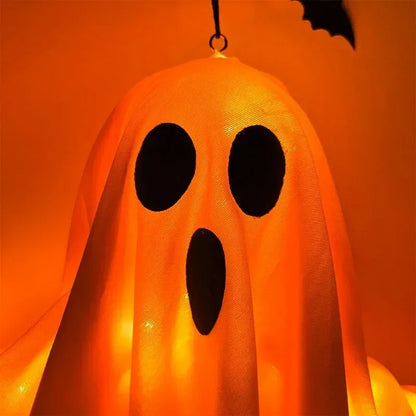 Halloween Hanging Ghost Decor, Light Up Flying Ghosts for Indoor Outdoor Garden Party, Scary Spooky Ornament Halloween Gifts