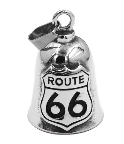 Fashion Eagle Wing Motorcycle Rider Bell Pendant Stainless Steel Route 66 Norse Viking Cross Rose Skull Bell Christmas Gift