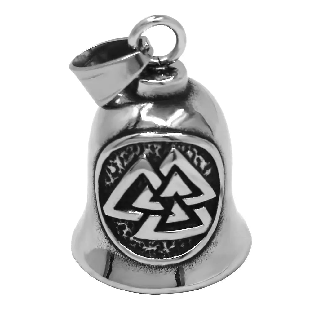 Eagle Biker Cross Jesus Bell Pendant Stainless Steel Norse Viking Warrior Spartacus Helmet Rose Lady Rider Saint Mary Jewelry