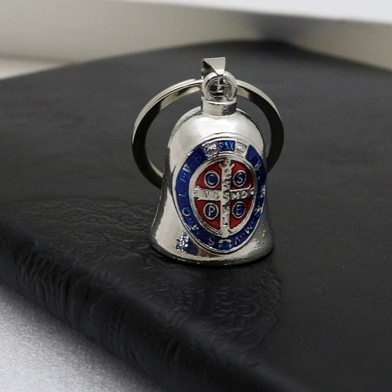 Fashion Angel Wings Motorcycle Bell Pendant Punk Rock Men's Riding Party Amulet Exorcism Jewelry
