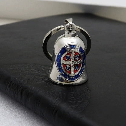 Fashion Angel Wings Motorcycle Bell Pendant Punk Rock Men's Riding Party Amulet Exorcism Jewelry