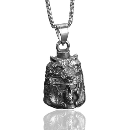 Stainless Steel Motorcycle Bell Pendant Trendy Charm Punk Necklaces For Men Vintage Biker Luck Amulet Jewelry Gifts Wholesale