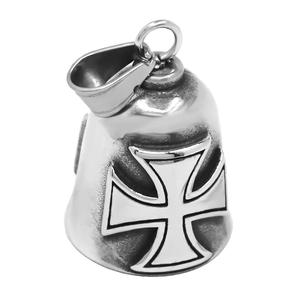 Live to Ride Eagle Wings Jesus Cross Biker Bell Pendant Stainless Steel Knuckles Heart Peace Sign Rose Eye Bell Christmas Gift    qykyai-sq.myshopify.com