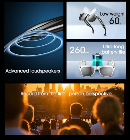 4K AI Smart Photochromic Glasses Multifunction Camera Bluetooth Call Voice Assistant Music Player Translate Glasses For Xiaomi