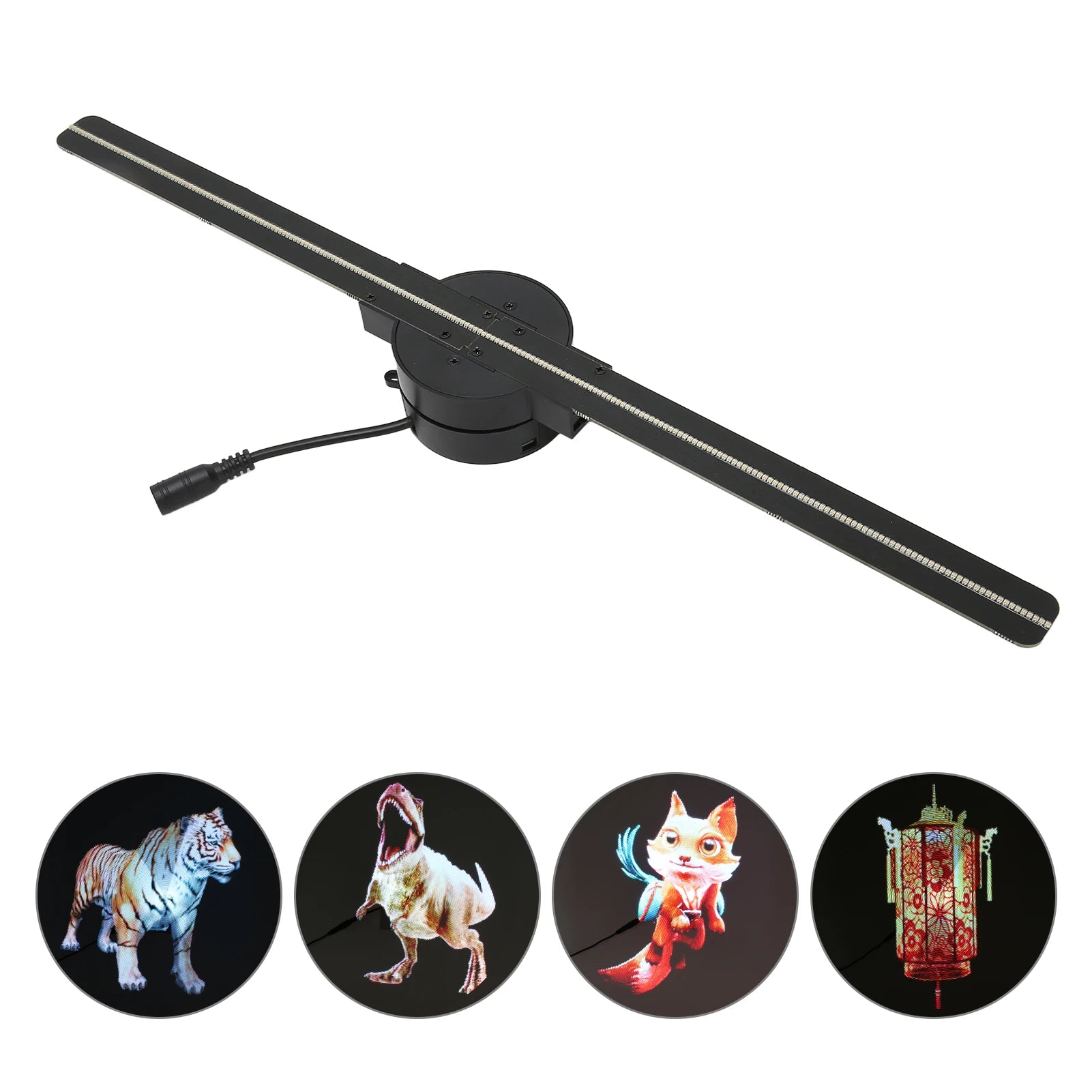 New WiFi 3D Hologram Fan 3D Hologram Projector 176 Degree Viewable Angle 100‑240V 2000x224 Stable Custom Editing for Business