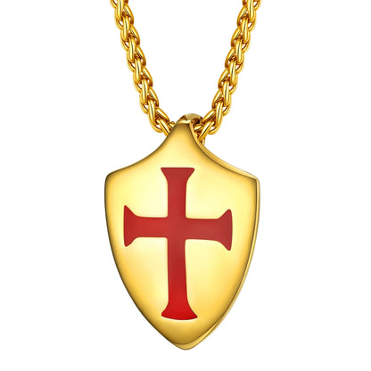 Ride with Faith and Honor: The Templar Knight's Cross Necklace collection
