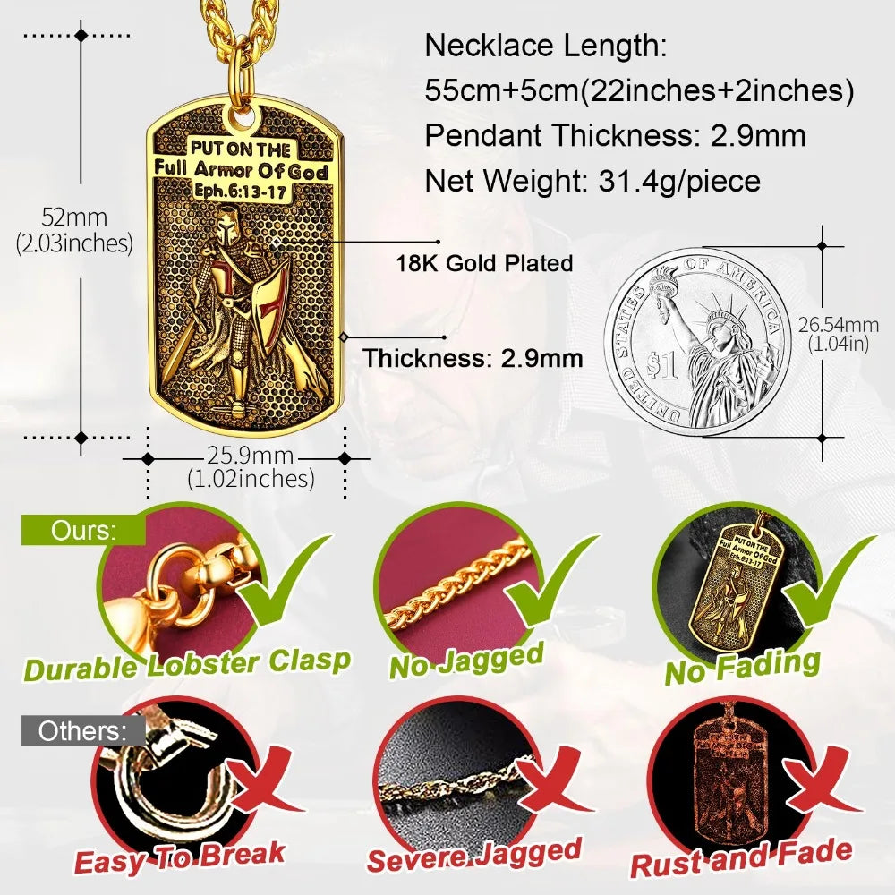 Ride with Faith and Honor: The Templar Knight's Cross Necklace collection